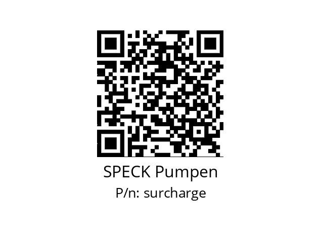   SPECK Pumpen surcharge