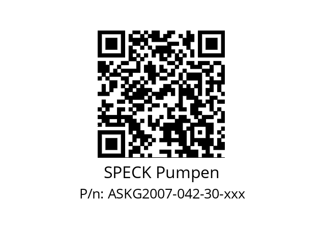   SPECK Pumpen ASKG2007-042-30-xxx