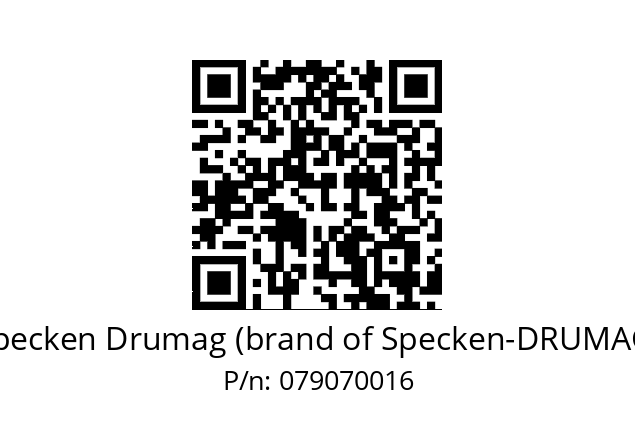   Specken Drumag (brand of Specken-DRUMAG) 079070016