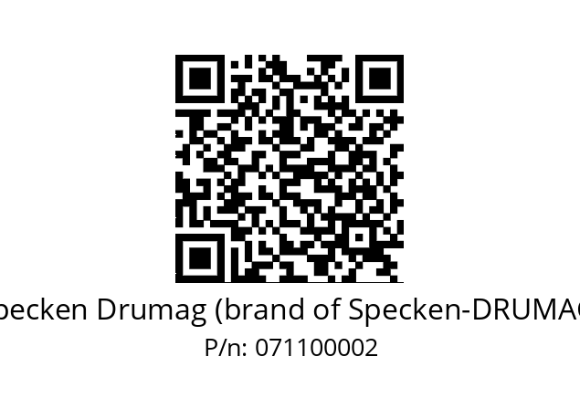   Specken Drumag (brand of Specken-DRUMAG) 071100002