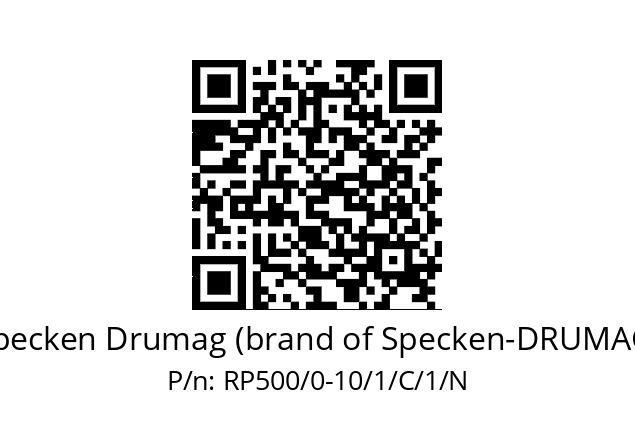   Specken Drumag (brand of Specken-DRUMAG) RP500/0-10/1/C/1/N