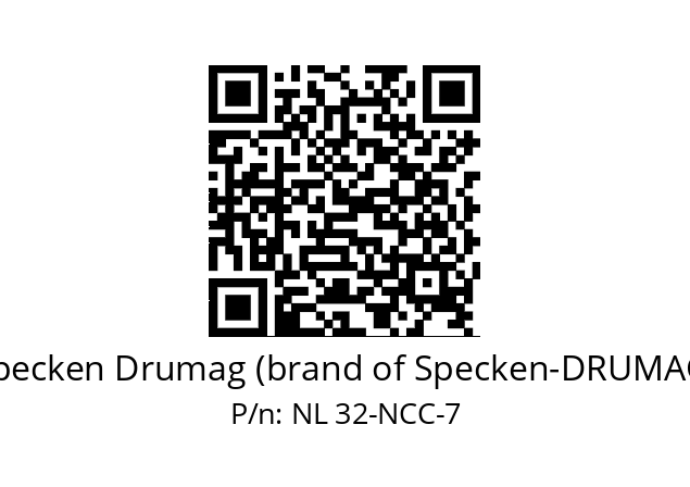   Specken Drumag (brand of Specken-DRUMAG) NL 32-NCC-7