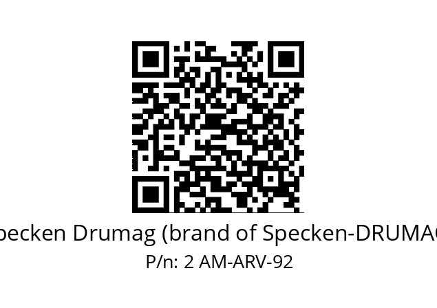   Specken Drumag (brand of Specken-DRUMAG) 2 AM-ARV-92