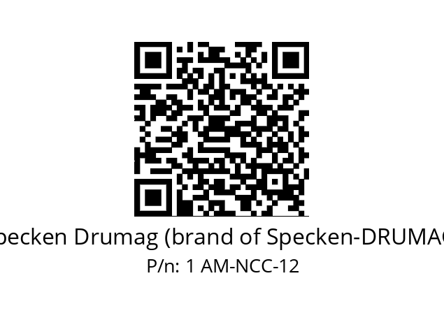   Specken Drumag (brand of Specken-DRUMAG) 1 AM-NCC-12