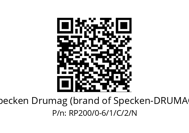   Specken Drumag (brand of Specken-DRUMAG) RP200/0-6/1/C/2/N