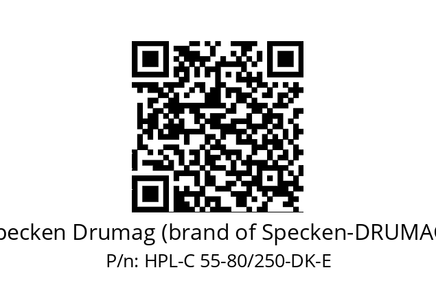   Specken Drumag (brand of Specken-DRUMAG) HPL-C 55-80/250-DK-E