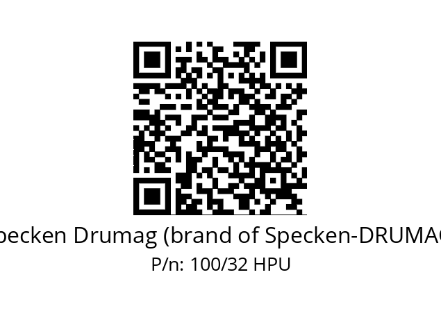   Specken Drumag (brand of Specken-DRUMAG) 100/32 HPU