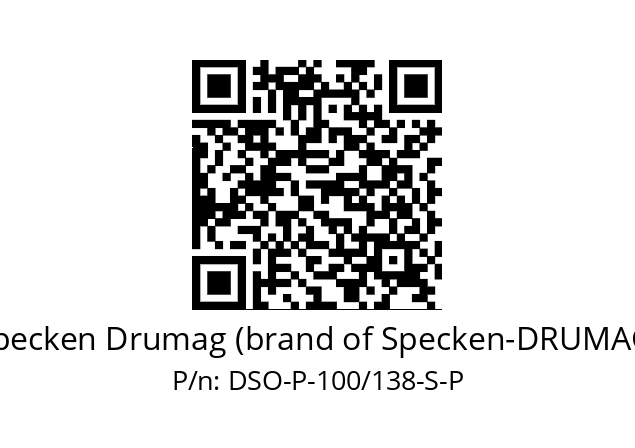   Specken Drumag (brand of Specken-DRUMAG) DSO-P-100/138-S-P