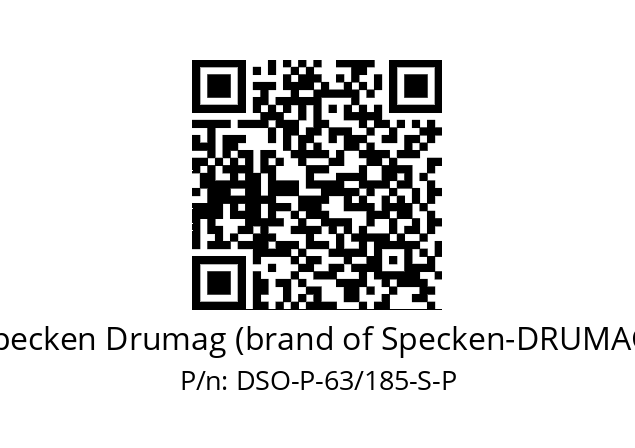   Specken Drumag (brand of Specken-DRUMAG) DSO-P-63/185-S-P