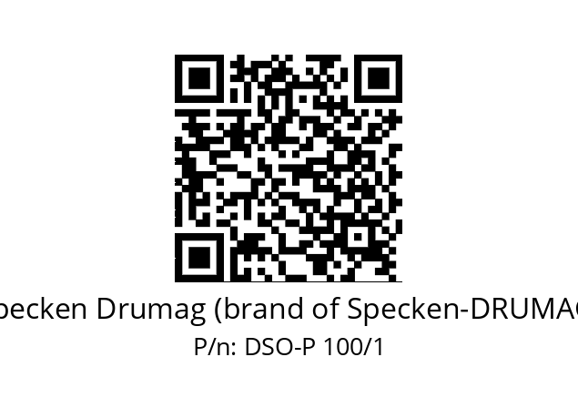   Specken Drumag (brand of Specken-DRUMAG) DSO-P 100/1