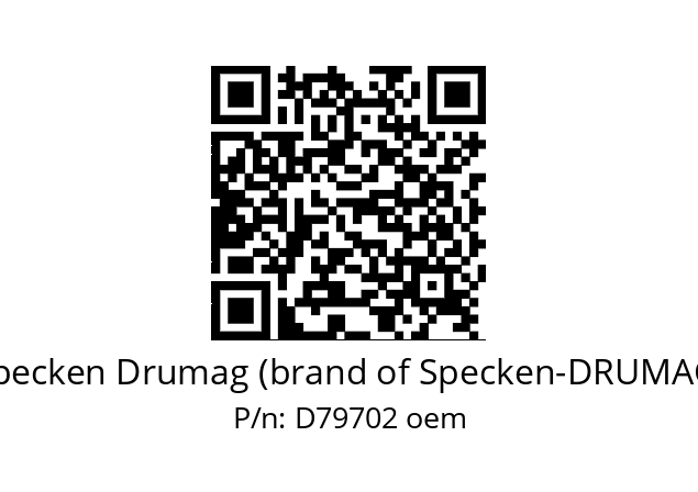   Specken Drumag (brand of Specken-DRUMAG) D79702 oem