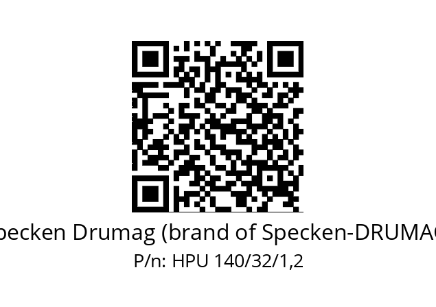   Specken Drumag (brand of Specken-DRUMAG) HPU 140/32/1,2