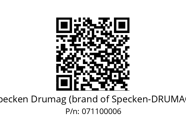   Specken Drumag (brand of Specken-DRUMAG) 071100006