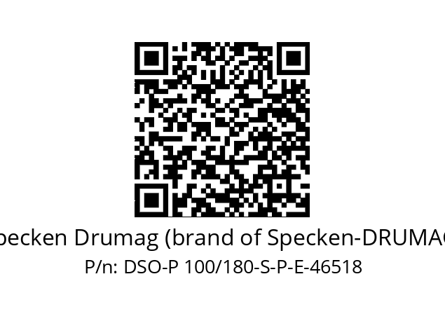   Specken Drumag (brand of Specken-DRUMAG) DSO-P 100/180-S-P-E-46518