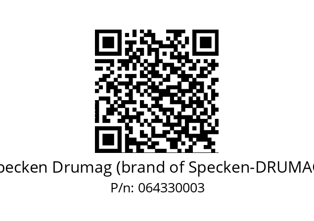   Specken Drumag (brand of Specken-DRUMAG) 064330003