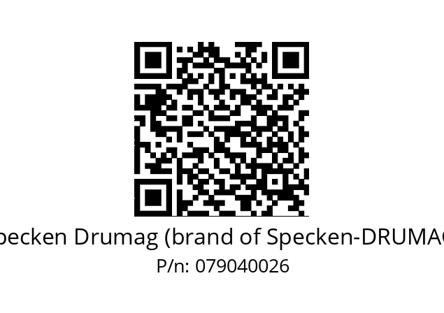  BF-1072 Specken Drumag (brand of Specken-DRUMAG) 079040026