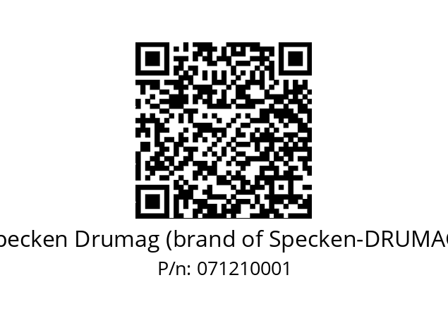  P40-RPU-050-NO Specken Drumag (brand of Specken-DRUMAG) 071210001