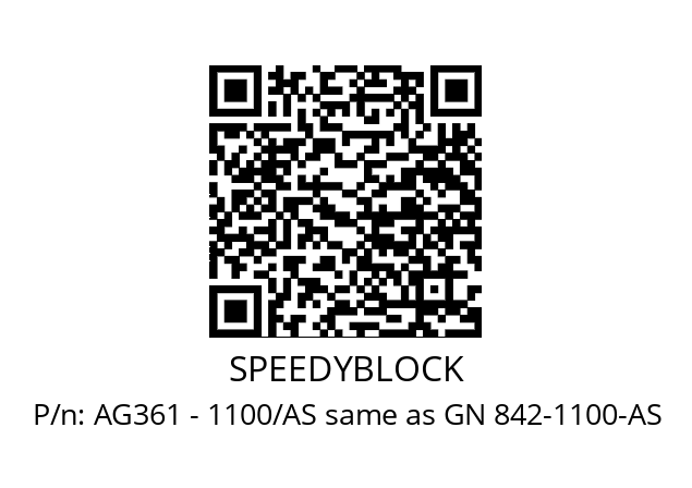   SPEEDYBLOCK AG361 - 1100/AS same as GN 842-1100-AS