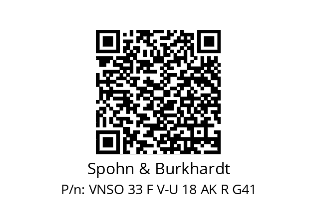   Spohn & Burkhardt VNSO 33 F V-U 18 AK R G41