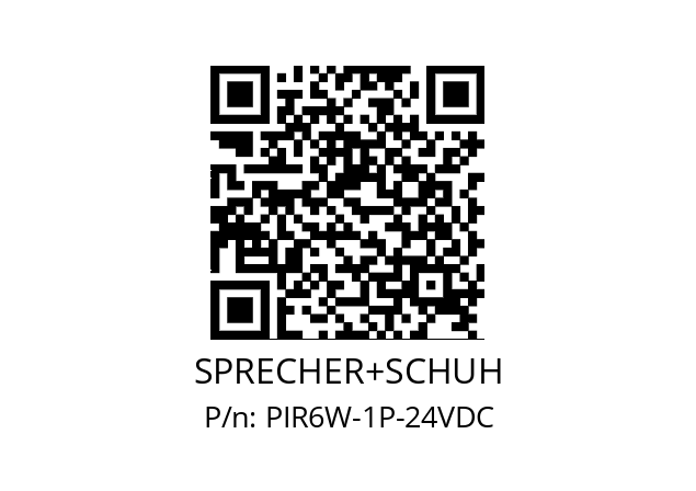   SPRECHER+SCHUH PIR6W-1P-24VDC