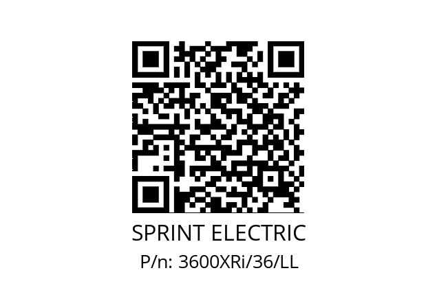   SPRINT ELECTRIC 3600XRi/36/LL