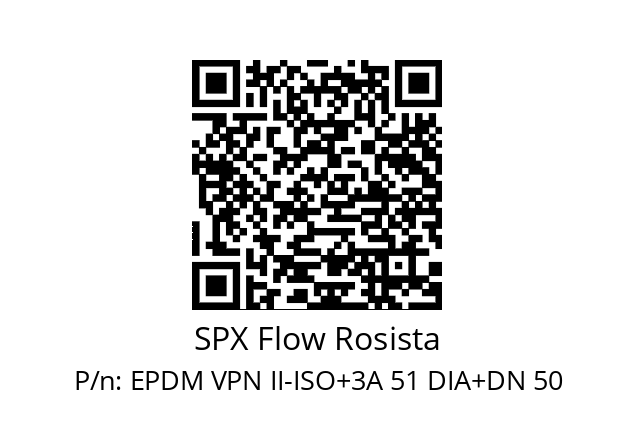   SPX Flow Rosista EPDM VPN II-ISO+3A 51 DIA+DN 50