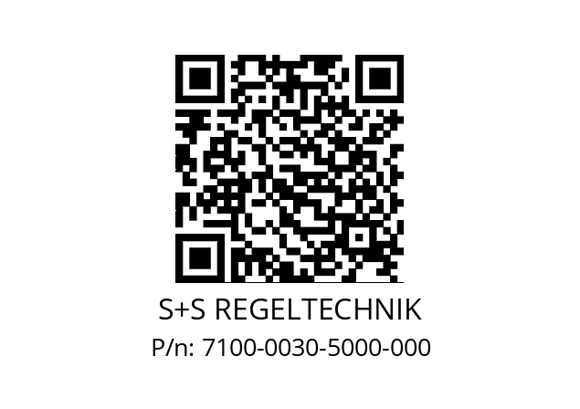   S+S REGELTECHNIK 7100-0030-5000-000