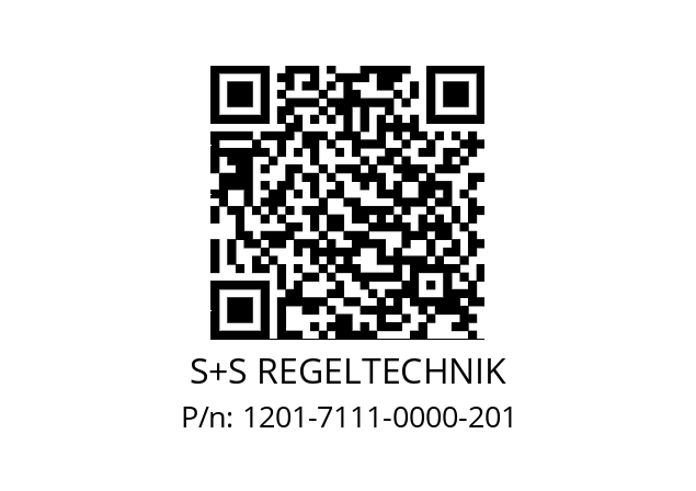   S+S REGELTECHNIK 1201-7111-0000-201