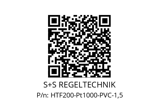   S+S REGELTECHNIK HTF200-Pt1000-PVC-1,5