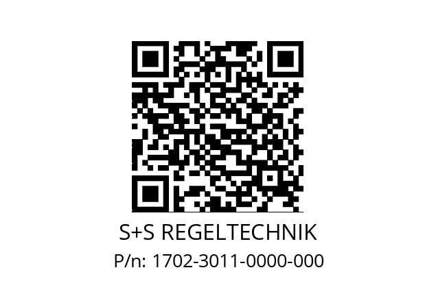   S+S REGELTECHNIK 1702-3011-0000-000