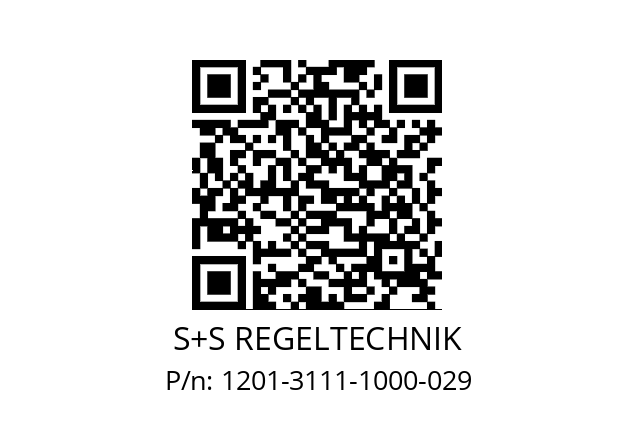   S+S REGELTECHNIK 1201-3111-1000-029