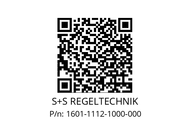  90278080 S+S REGELTECHNIK 1601-1112-1000-000