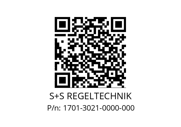   S+S REGELTECHNIK 1701-3021-0000-000