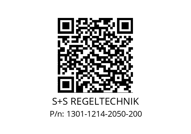   S+S REGELTECHNIK 1301-1214-2050-200