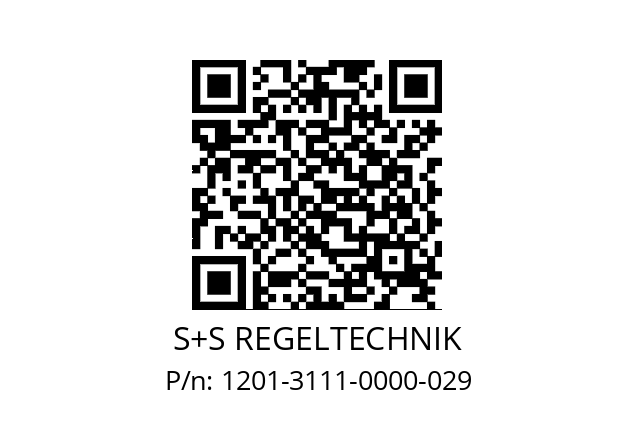   S+S REGELTECHNIK 1201-3111-0000-029