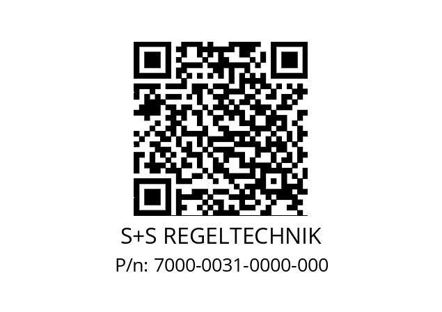   S+S REGELTECHNIK 7000-0031-0000-000