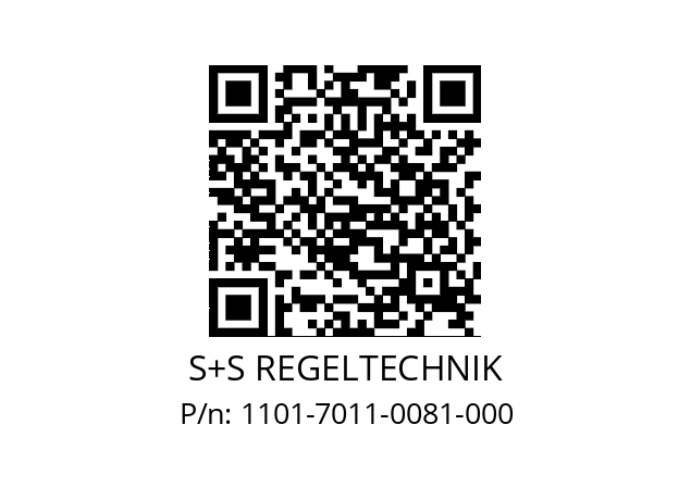   S+S REGELTECHNIK 1101-7011-0081-000