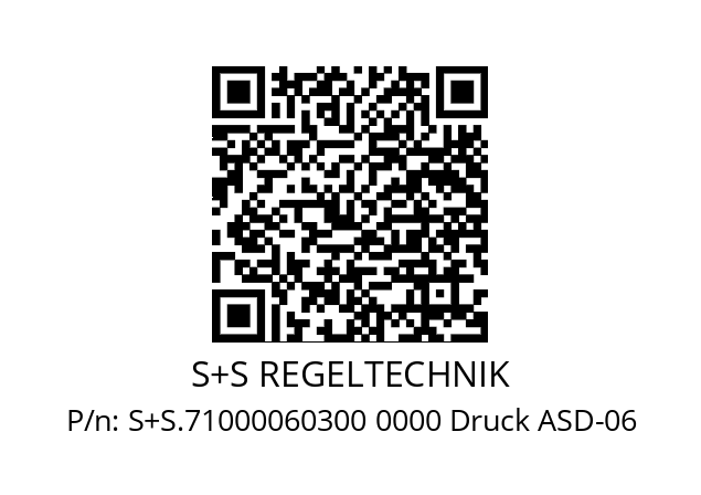   S+S REGELTECHNIK S+S.71000060300 0000 Druck ASD-06