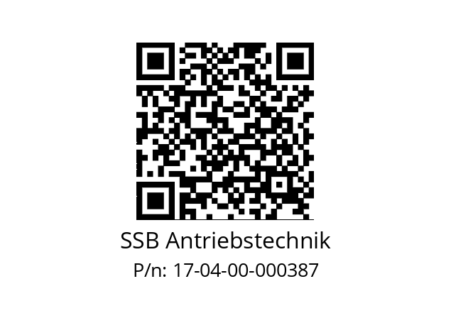   SSB Antriebstechnik 17-04-00-000387