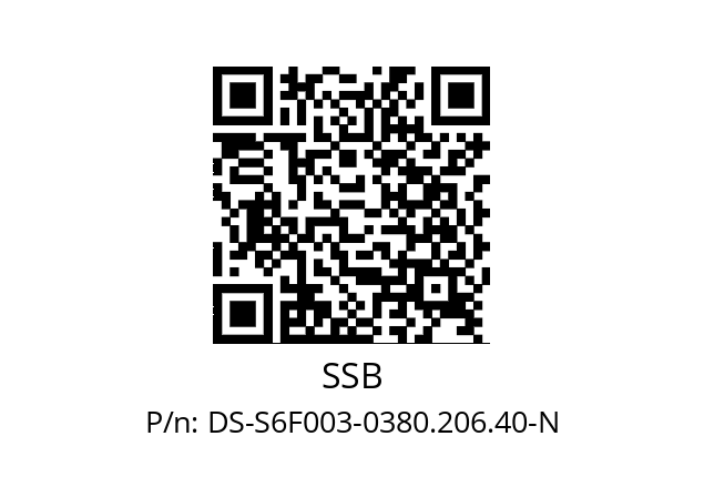   SSB DS-S6F003-0380.206.40-N