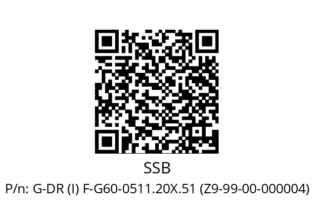   SSB G-DR (I) F-G60-0511.20X.51 (Z9-99-00-000004)