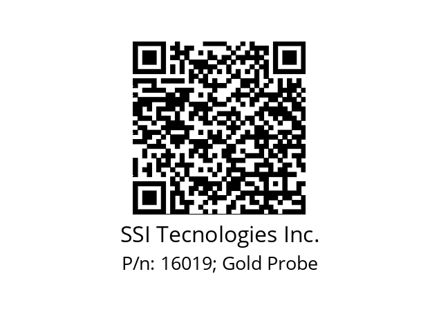   SSI Tecnologies Inc. 16019; Gold Probe