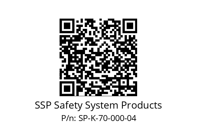   SSP Safety System Products SP-K-70-000-04