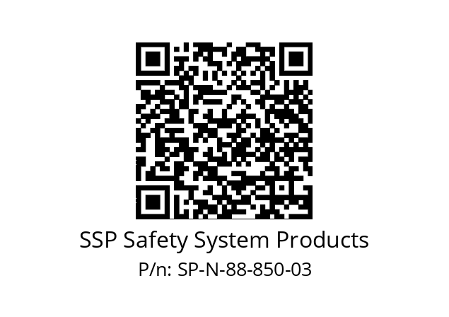   SSP Safety System Products SP-N-88-850-03