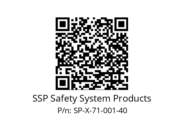  HOLDX RL-A1 SSP Safety System Products SP-X-71-001-40