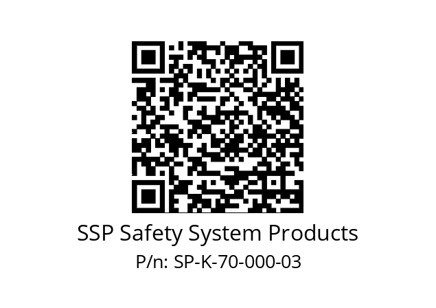   SSP Safety System Products SP-K-70-000-03