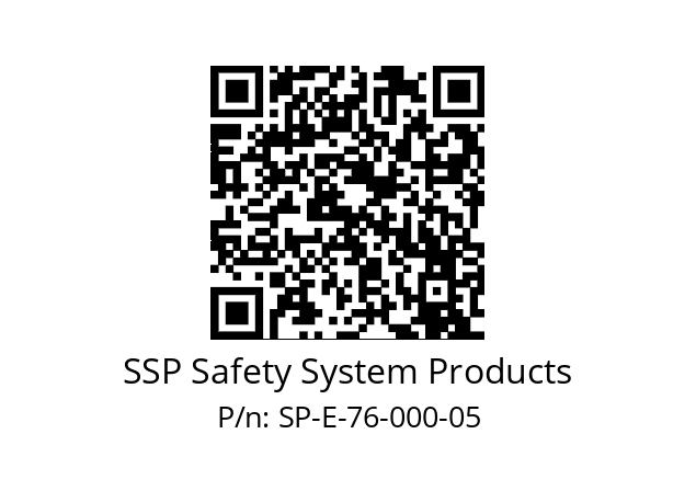   SSP Safety System Products SP-E-76-000-05