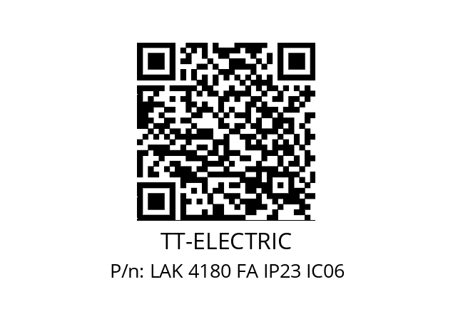   TT-ELECTRIC LAK 4180 FA IP23 IC06