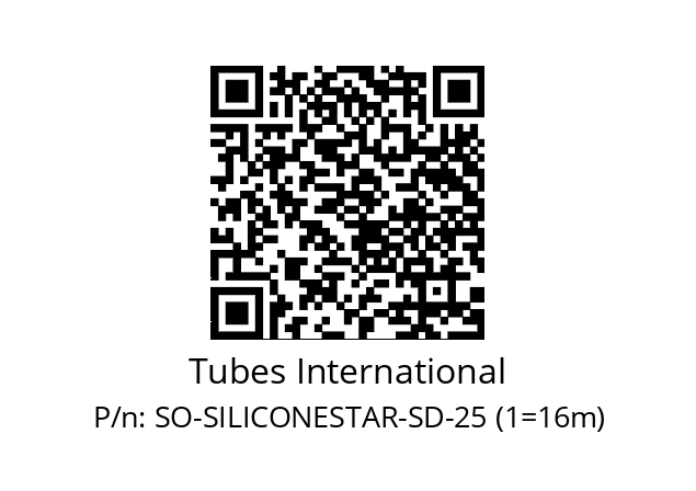   Tubes International SO-SILICONESTAR-SD-25 (1=16m)