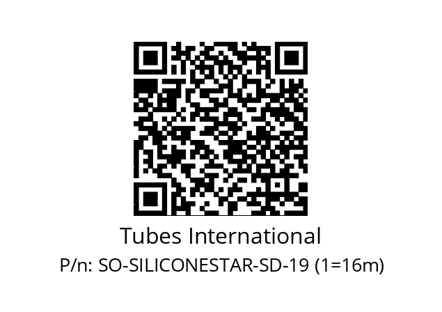   Tubes International SO-SILICONESTAR-SD-19 (1=16m)